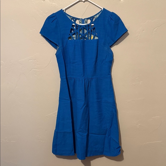 Anthropologie Dresses & Skirts - Anthropologie Mauve Blue Dress with Cutout Design 2